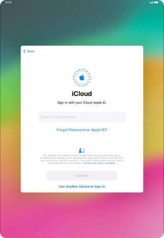 Press Email or Phone Number and key in the username for your Apple ID.