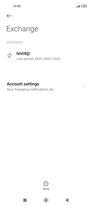 Press the required email account.