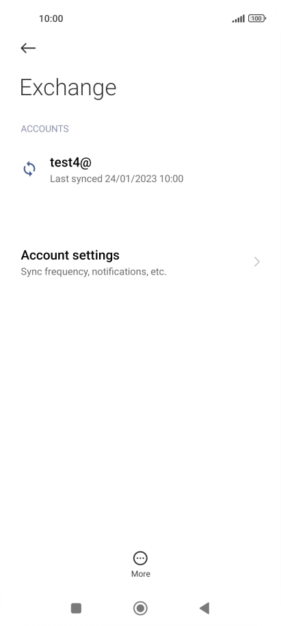 Press the required email account.