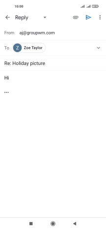 Write the required text and press the send icon.