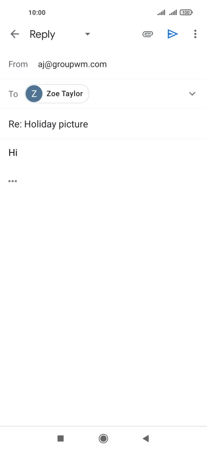 Write the required text and press the send icon.