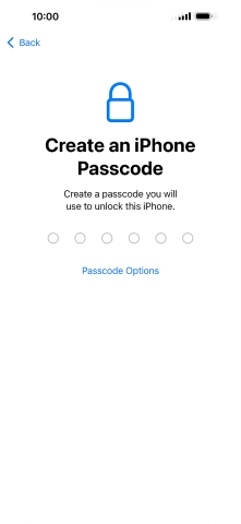 Press Passcode Options.