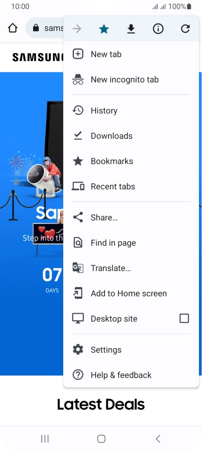 Press the star.