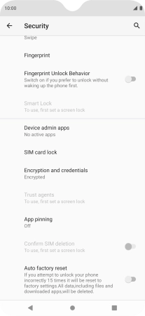Press SIM card lock.