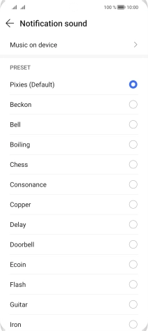 Press the required message tones to hear them.