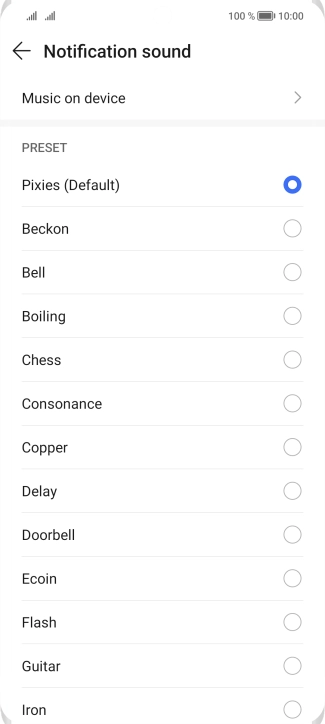 Press the required message tones to hear them.