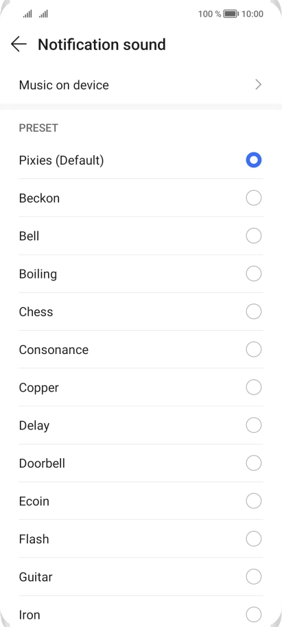 Press the required message tones to hear them.