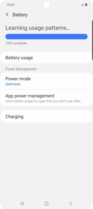 Press Power mode.