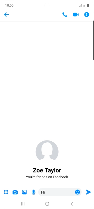 Write the required message and press the send icon.