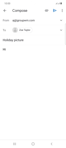 Write the required text and press the send icon.