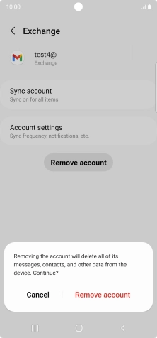Press Remove account.