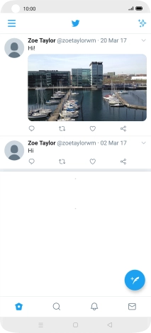 Press the new tweet icon.