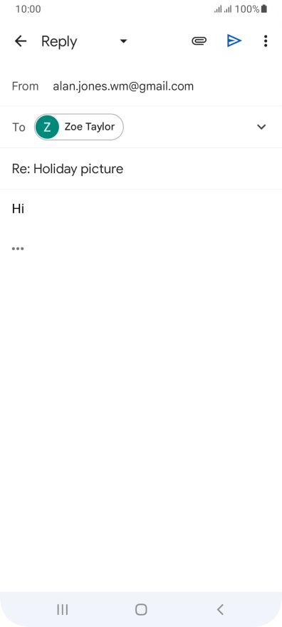 Press the send icon.