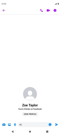 Write the required message and press the send icon.