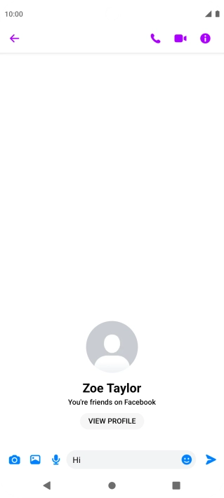 Write the required message and press the send icon.