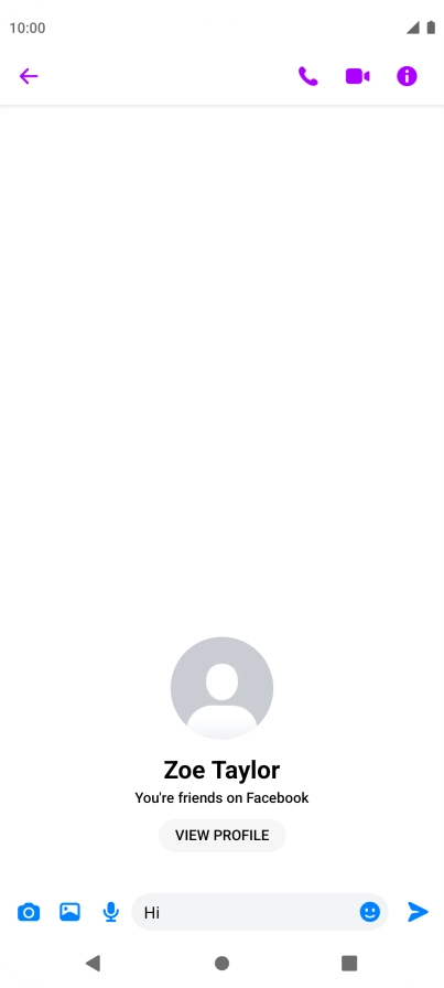 Write the required message and press the send icon.