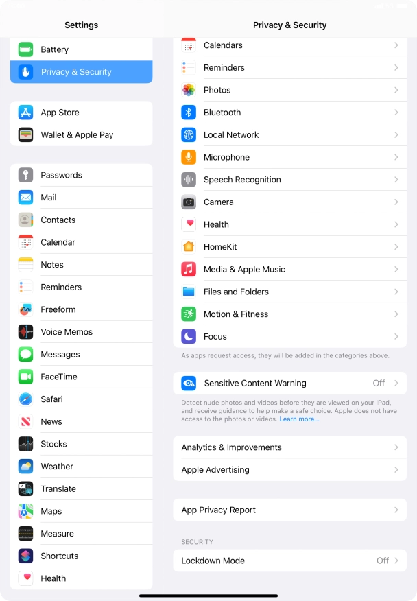 Press App Privacy Report.