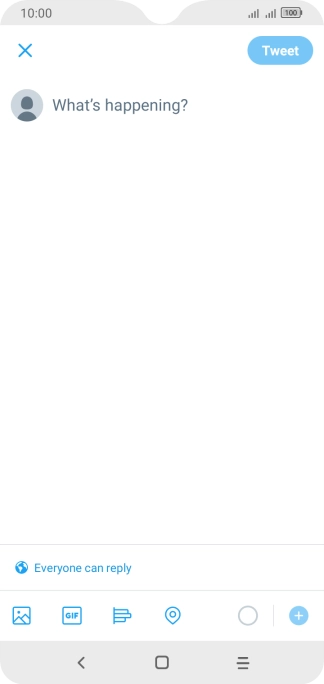 Press the text input field.