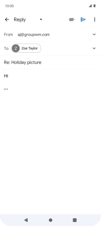 Write the required text and press the send icon.