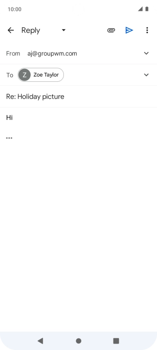 Write the required text and press the send icon.