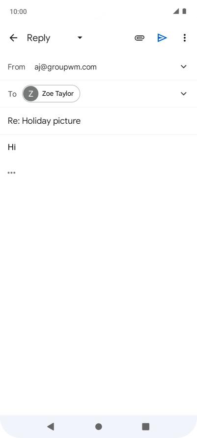 Write the required text and press the send icon.