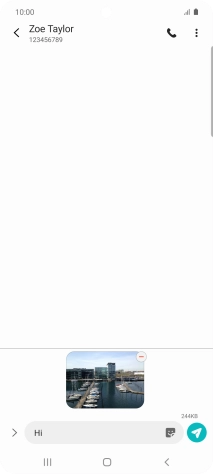 Press the send icon.