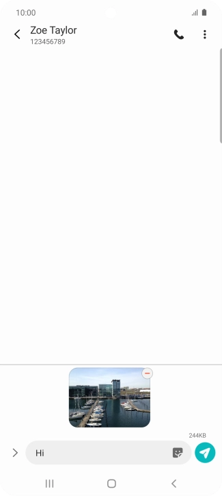Press the send icon.