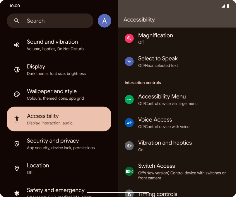Press the required category below 