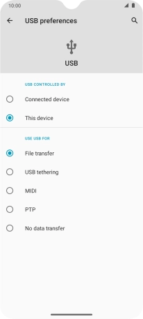 Press File transfer.