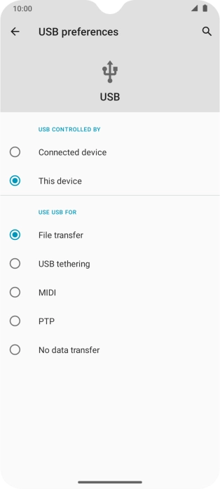 Press File transfer.