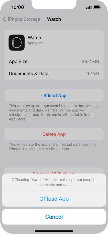 Press Offload App.