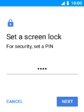 Key in the required PIN and select NEXT.