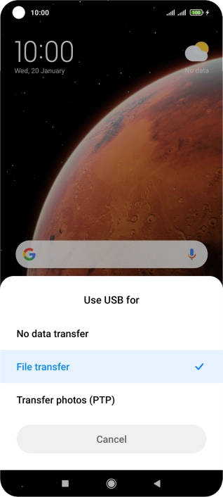 Press File transfer.