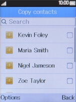 Press the Left selection key.