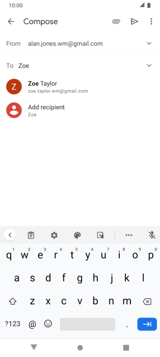 Press the required contact.