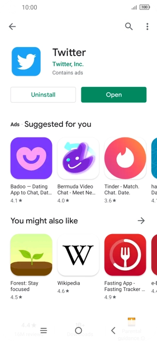 Press the Home key to return to the home screen.