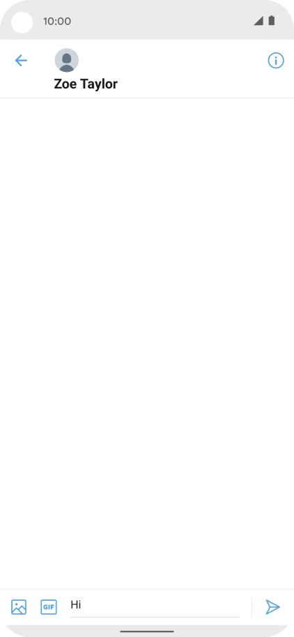 Write the required message and press the send icon.