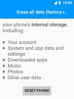 Select RESET PHONE.