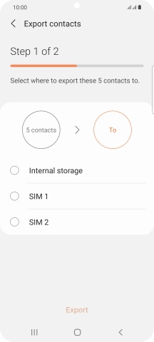 Press the required SIM.