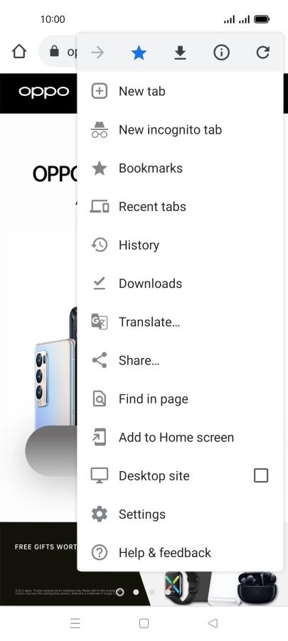 Press Settings.