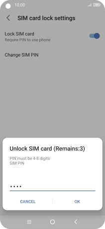 Key in your PIN and press OK.