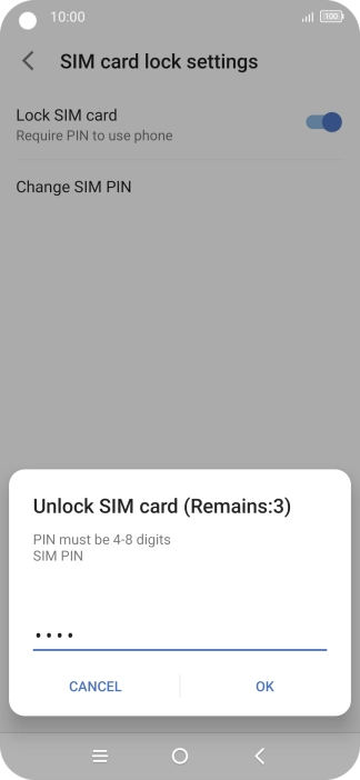 Key in your PIN and press OK.