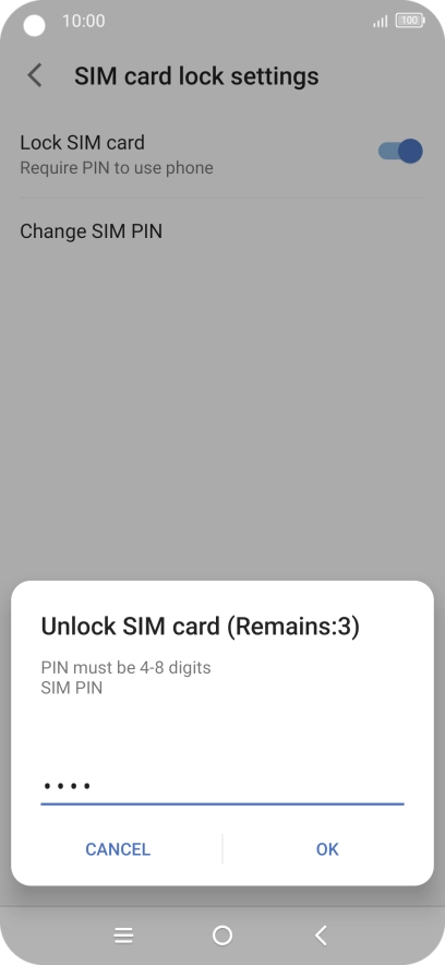 Key in your PIN and press OK.