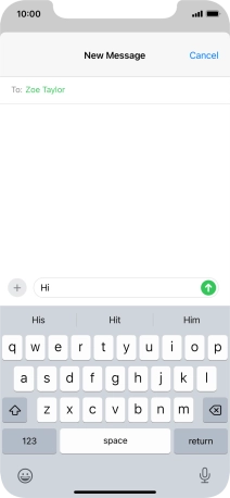 Press the send icon.