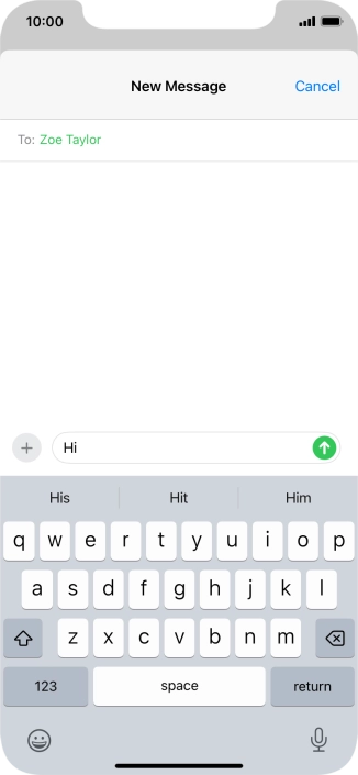 Press the send icon.