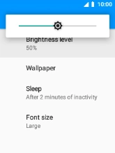 Press Navigation key right to increase the brightness.