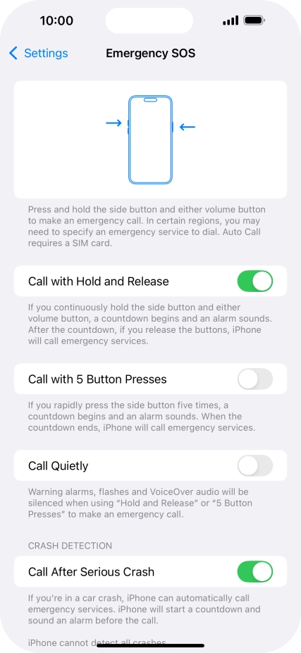 Press the indicator next to 