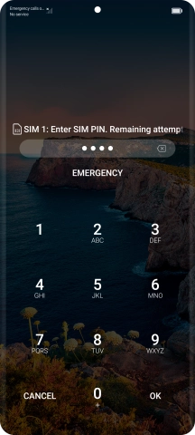 If you're asked to key in your PIN, do so and press OK.