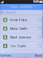 Press the Left selection key.