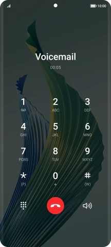 Press the end call icon.